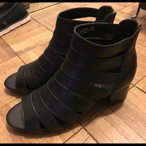 Brand new peep toe black boots